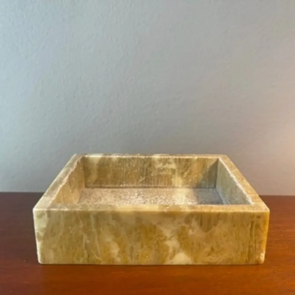 Marble Stone Rectangle Trinket Dish